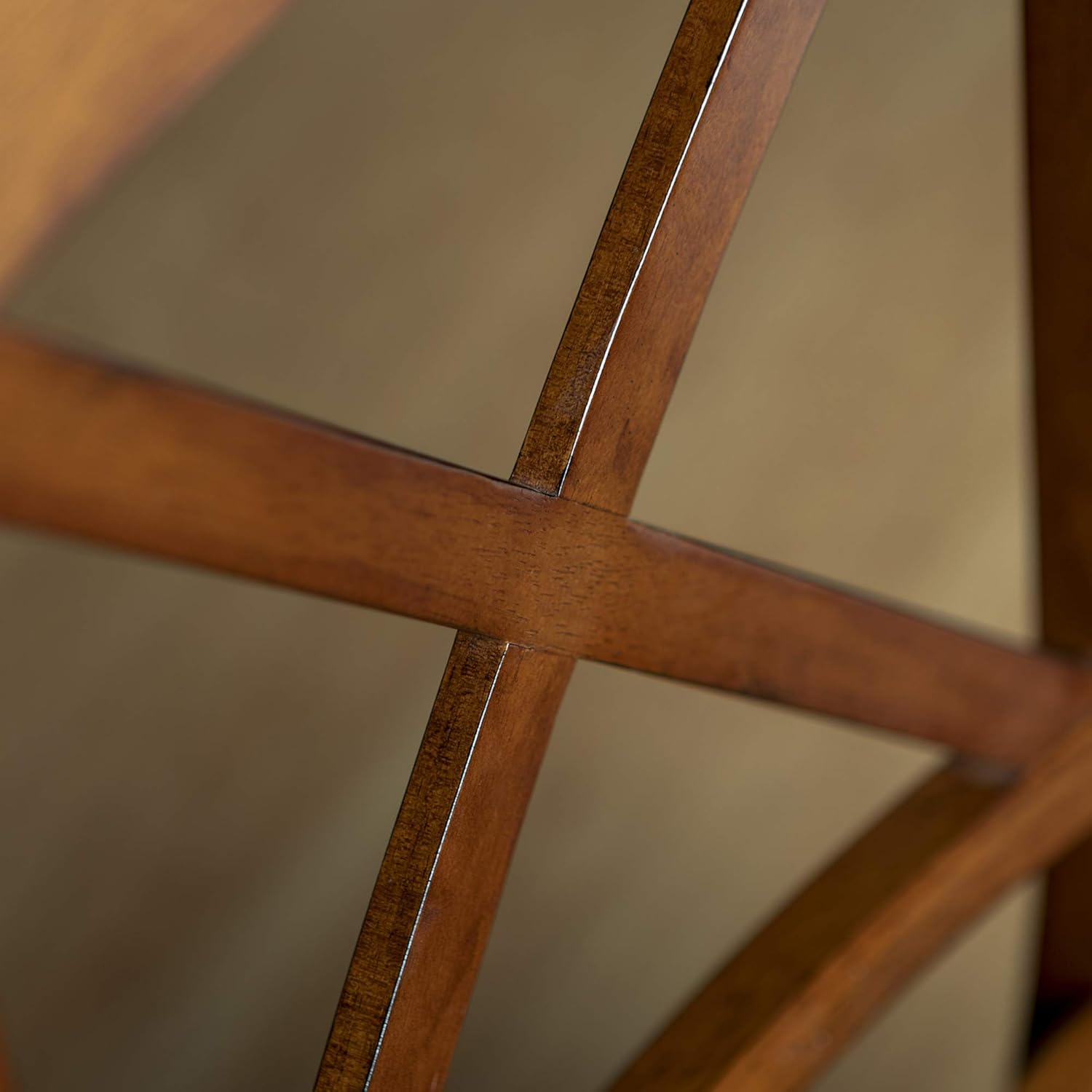 Walker Edison Modern Farmhouse Wood X-Back Armless Dining Chairs Kitchen, Set of 2, Brown - Tables