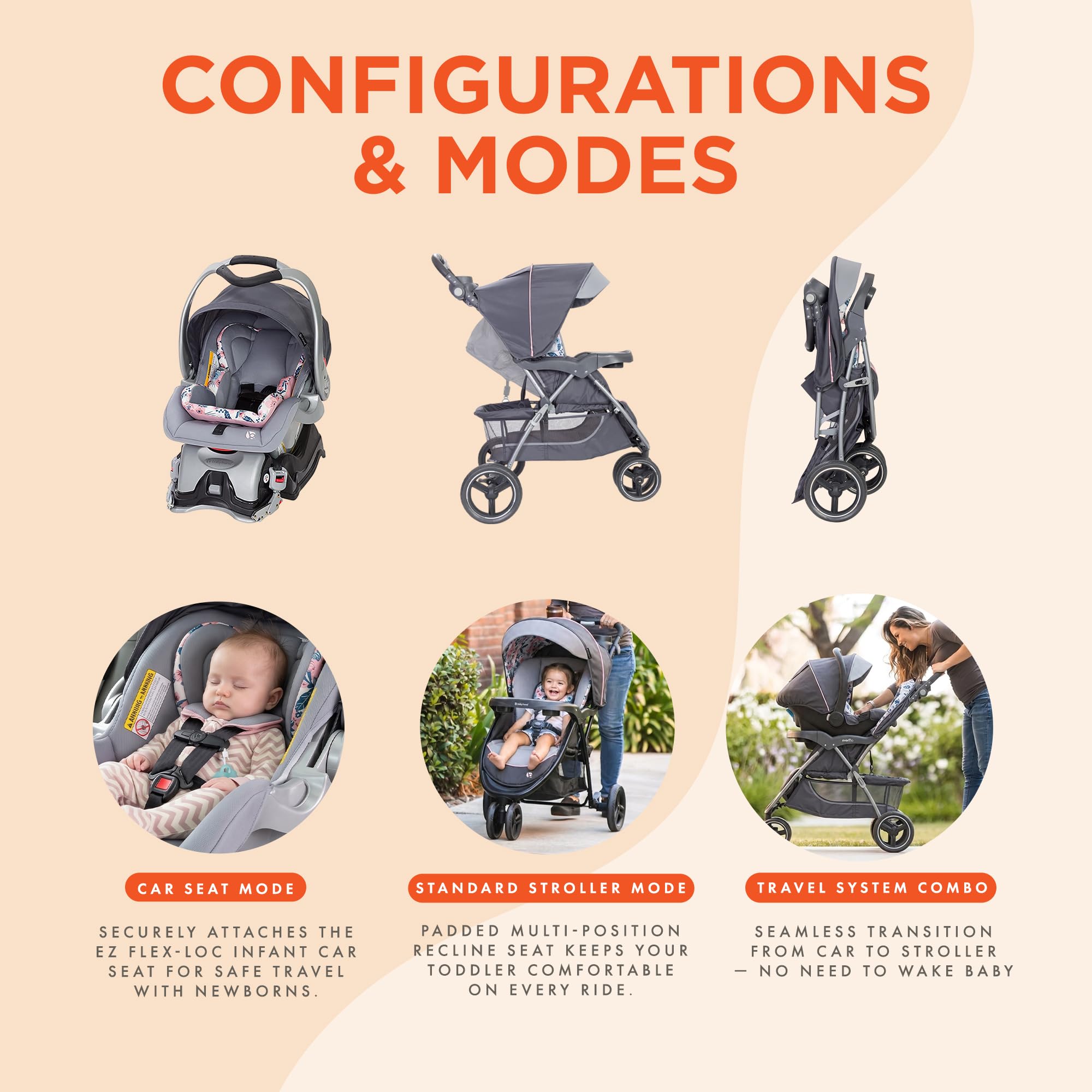 Baby Trend Skyview Plus - Sistema de viaje para bebé color Bluebell