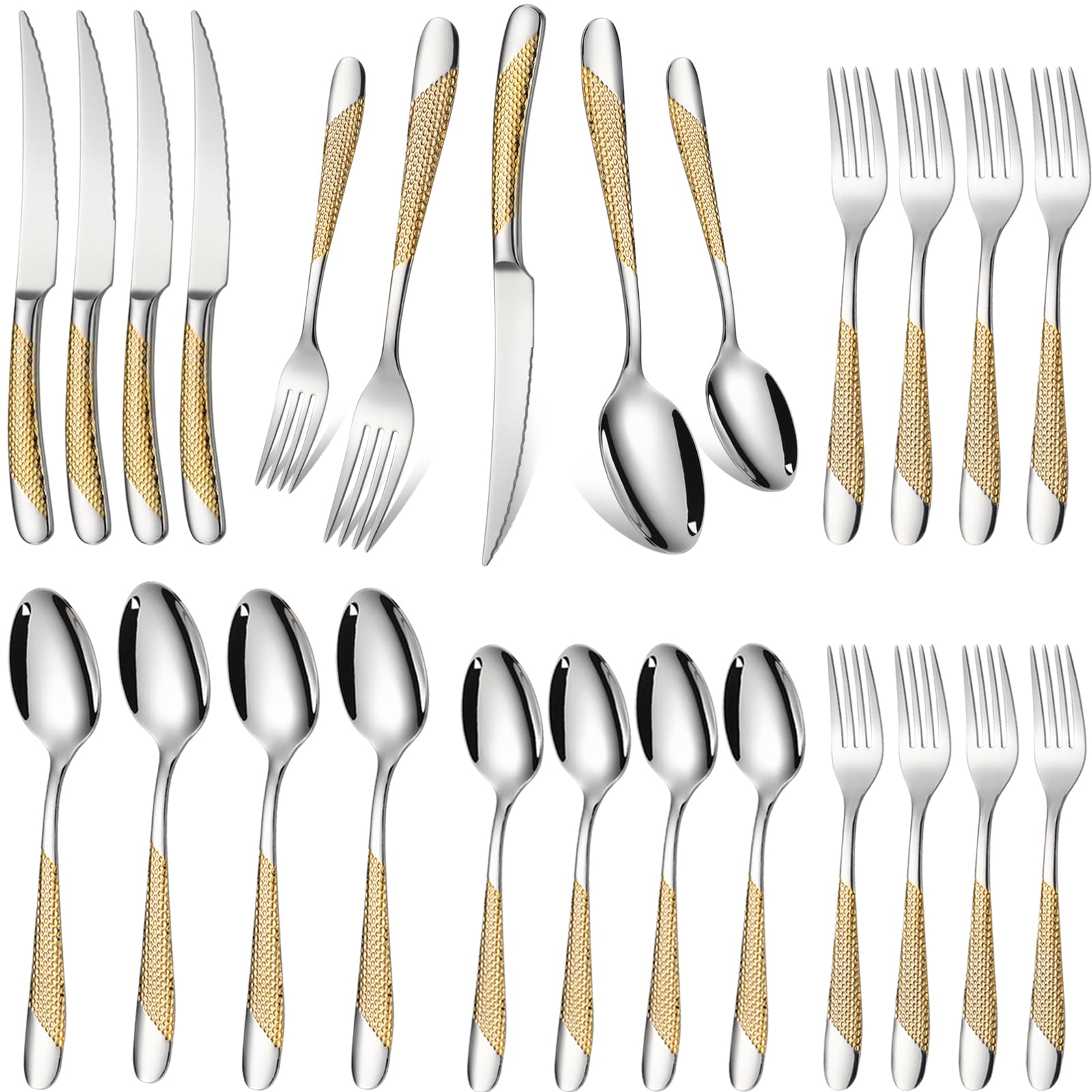 60-Piece Silverware Set Stainless Steel Flatware Sets for 12 — Amazon image 8