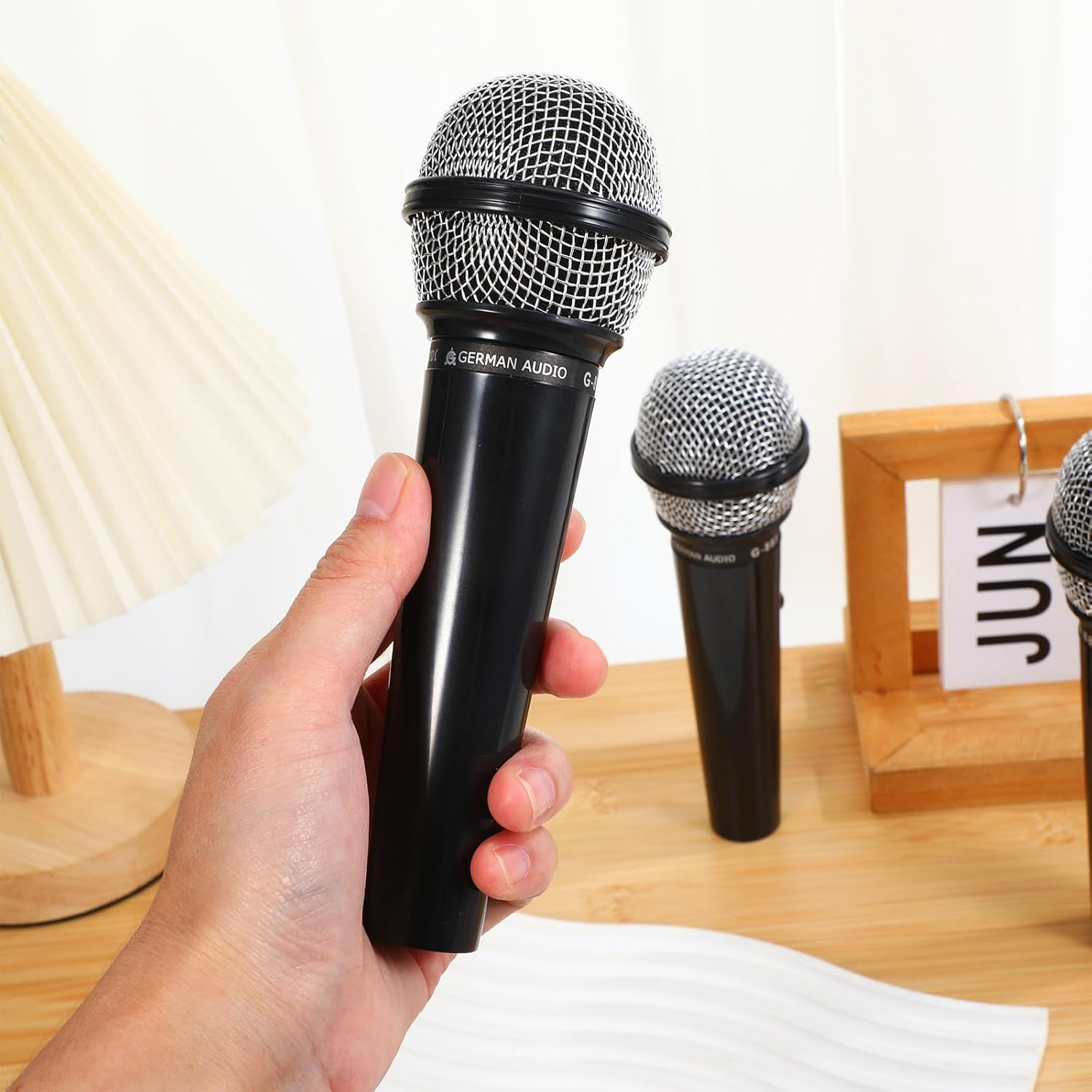 Pretend Microphone for Kids Plastic 6.5 Inch Simulation Microphone Model Toy Prop for Karaoke Costume Party Favors Birthday Cosplay Interactive - Image 3
