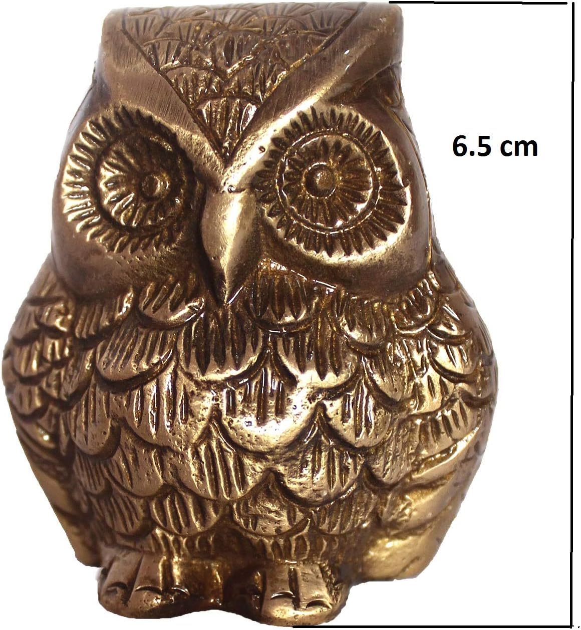 athizay Brass Owl Table Decor Statue Antique Gold Finish Table Decor Figurines showpiece for Living Room | Bedroom | Office Reception Decoration (Art Deco Owl)