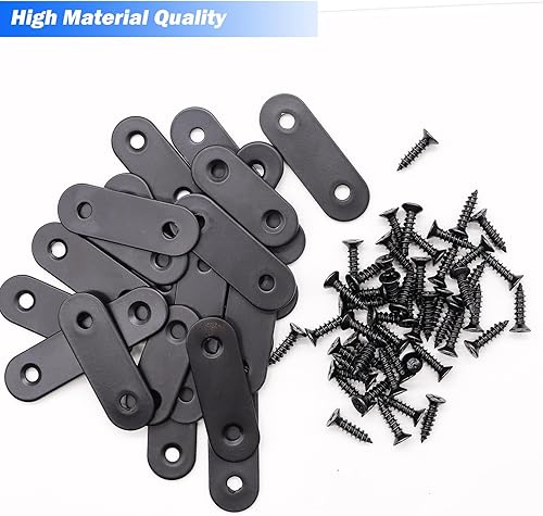 Vista 12 de mxuteuk 96 soportes planos rectos de acero inoxidable, soporte de metal, placa de reparación, soportes de metal para madera