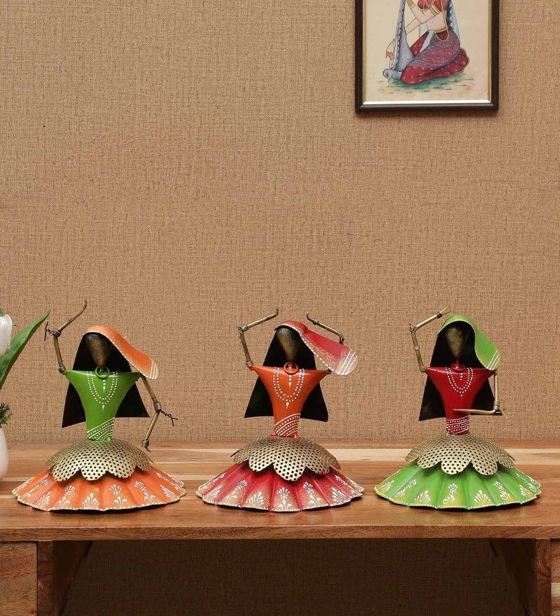 Buy Trinity Craft Iron Kalbeliya Doll Set of 3 Handmade Decorative