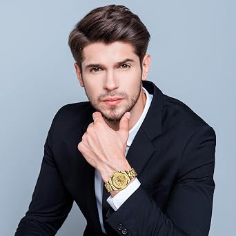 JewelryWe Pair of Watches Digital Watch Stainless Steel Binary Watch Rectangle Bezel LED Sports Watch Blue LED Light Calendar Fashion Cool Partner Watch for Men Women Black / Silver