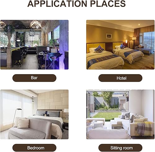 Miniatura 9 de OSALADI Pantalla de lámpara de lino natural, pantalla de tela cuadrada, pantalla de lámpara cuadrada con clip pequeño, cubierta de luz rectangular,