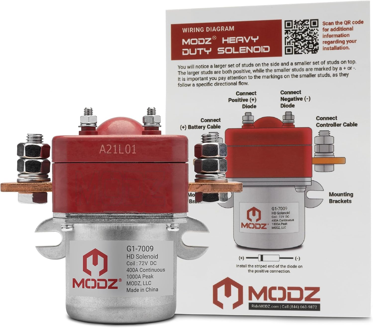 MODZ Golf Cart Universal (400 Amp) 72 Volt Heavy Duty Solenoid
