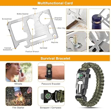 11-in-1 Emergency Survival Kit for Men