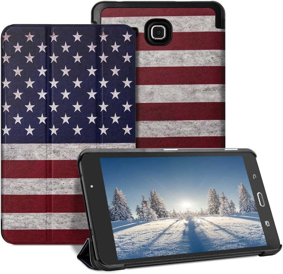 Samsung Galaxy Tab A 7.0 Case - Leafbook Samsung Tablet case Ultra PU Leather Stand Cover Case for Samsung Galaxy Tab A 7.0 Inch Tablet 2016 Release/SM-T280 / SM-T285,US Flag