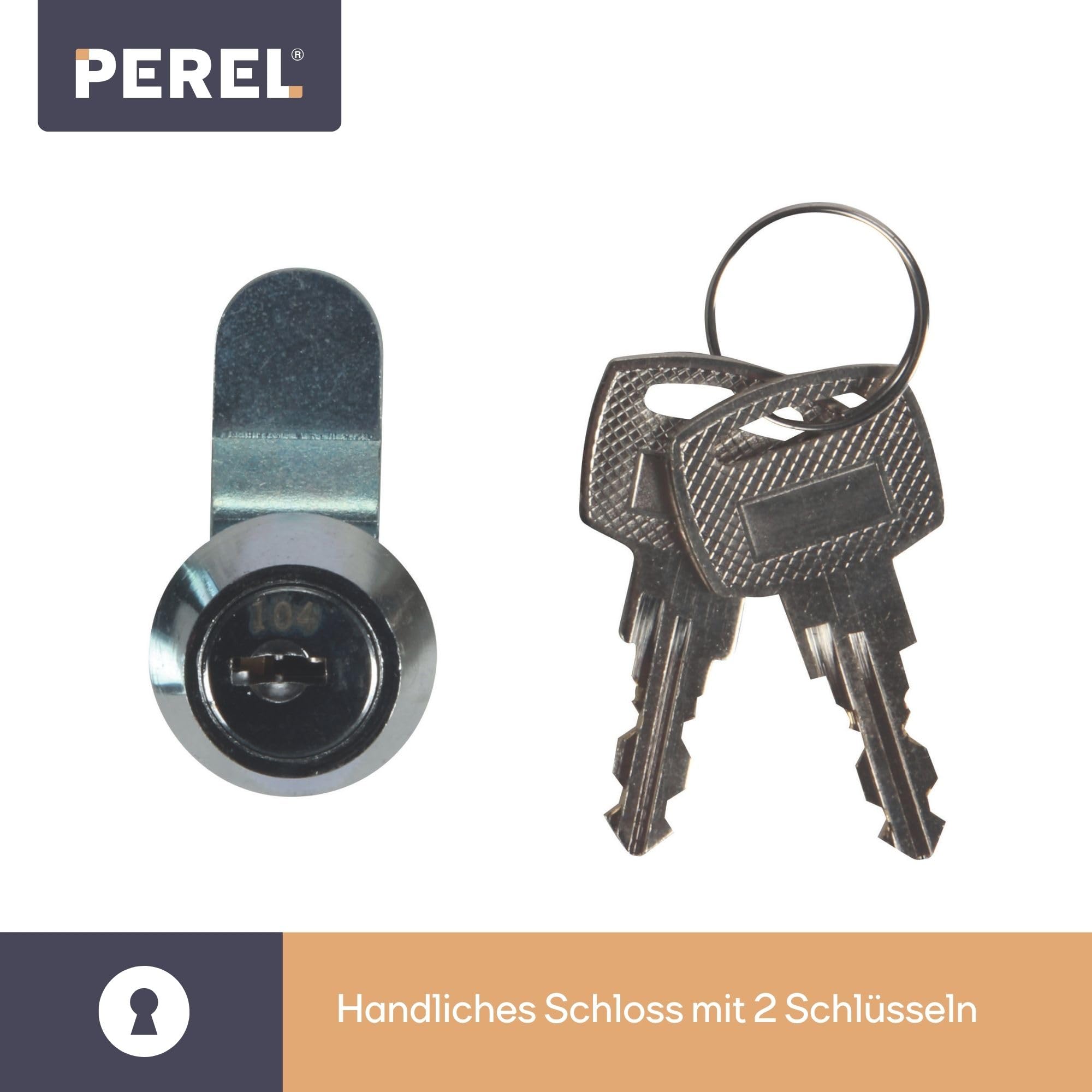 Perel Briefkasten Verona, Wandmontage oder freistehend, inkl. 2 Schlüssel, Abmessungen (H x B x T) 38 x 29 x 11.5 cm, in matten Schwarz