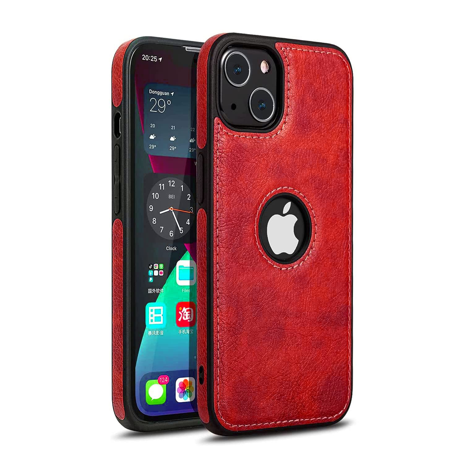 LIRAMARK PU Leather Flexible Back Cover Case Designed for Apple iPhone 13 (Red) (B0BBVXG2GD) Amazon Price History, Amazon Price Tracker