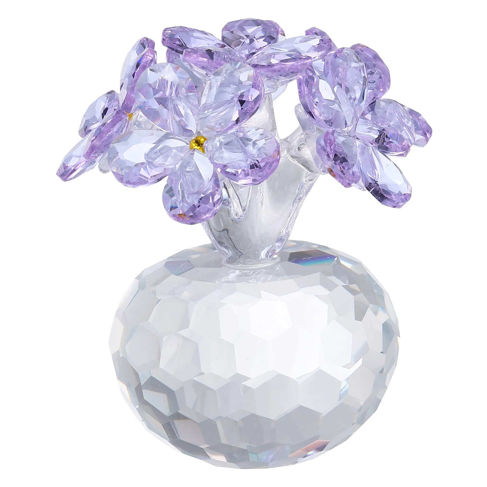 Figurine de fleur en cristal violet pour sublimer votre table de mariage