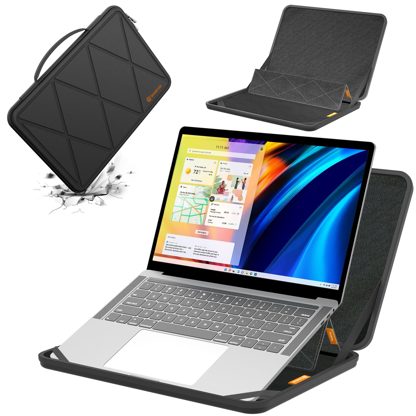 Smatree MS79 15,6 pollici Custodia protettiva rigida in EVA con stand compatibile per ASUS Vivobook 15/Pro 15, per ExpertBook P1 P1503, per Vivobook S15 S532/S15 OLED K5504/Go 15 OLED E1504F