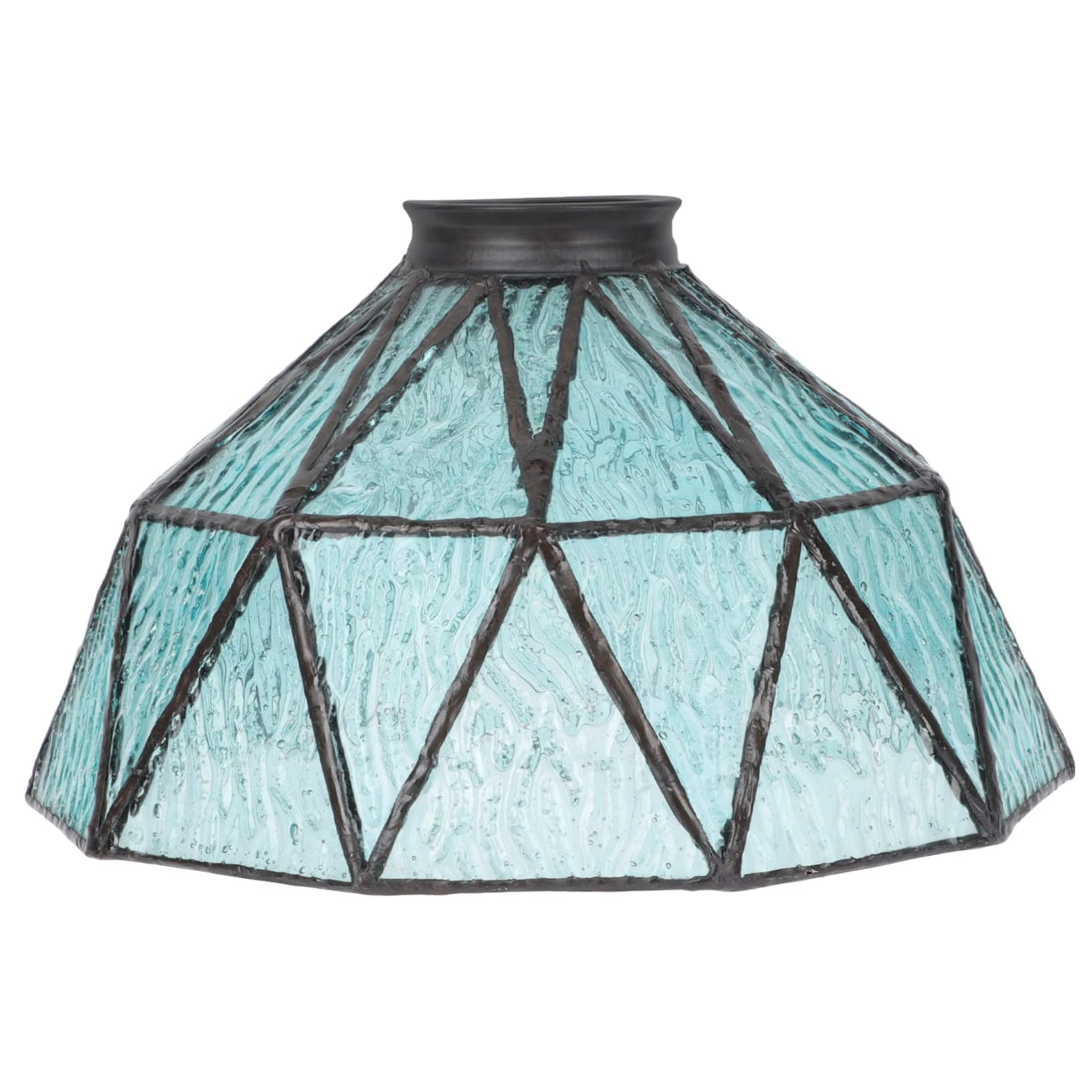 Light Shade， Light Shade Stained Glass Ceiling Fan Fixture Chandeliers Pendant Floor Cover Chandelier Lamp Shades Only Guard Spider (Color(Blue)