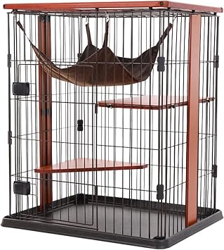 Cat Cage, Pet Crate, Pet Apartment Fenced Pet Kennel Indoor Pet EnclosureC