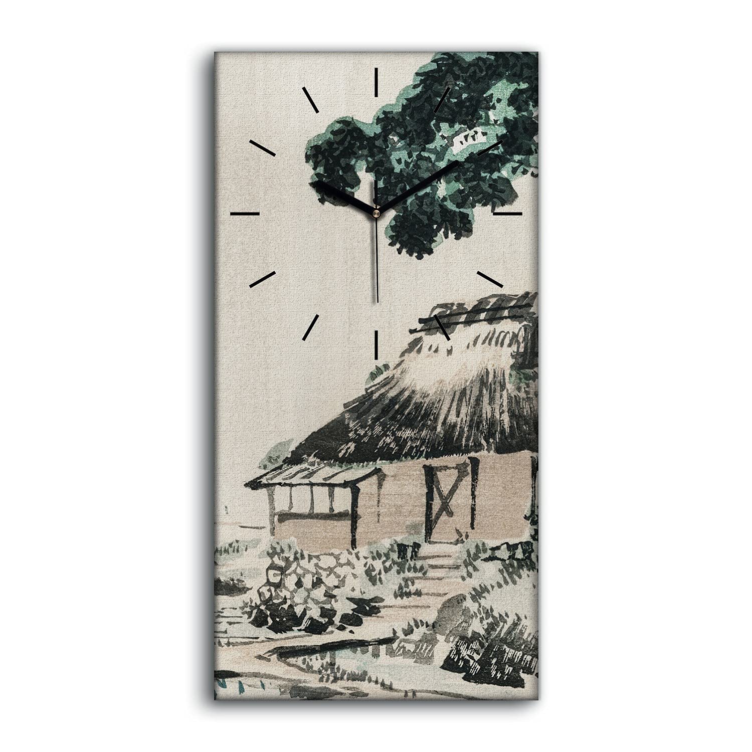 Horloge sur Toile Mains Noires idéale pour sublimer l'ambiance d'un salon ou d'une chambre.