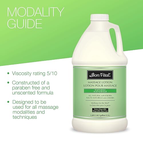 Miniatura 5 de Bon Vital' Naturale Loción de masaje con ingredientes naturales para un masaje relajante y respetuoso con el medio ambiente, humectante natural,