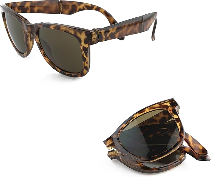 Amazon Feel Life ウェリントン型折りたたみファッションサングラス Fi7006 2 ブラウンデミ ブラウン サングラス 通販