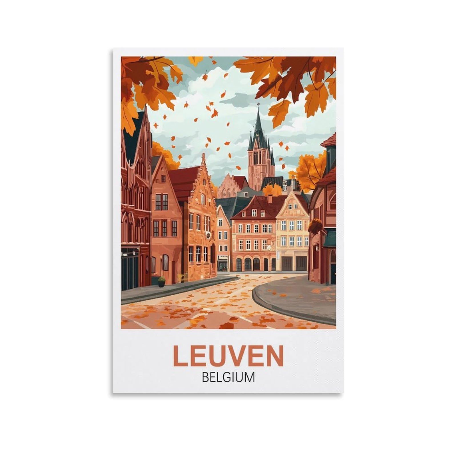 EZMLFA DIY 5D Diamond Painting Kits for Adults,Leuven Belgium DIY Diamond Art Kits Gem Painting Crafts for Home Wall Decor 30x40cm