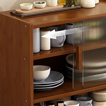 Amazon｜MJKQ9 ミニ食器棚 木製 食器棚 北欧 小さい カップ