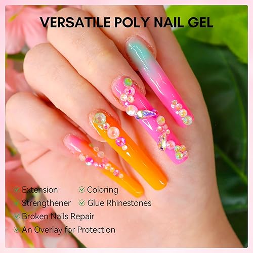 Vista 243 de Makartt - Gel de uñas de polietileno, 1.7 oz (50 ml), constructor, extensión, fortalecedor, gel de color duro, multifuncional, larga duración, fácil