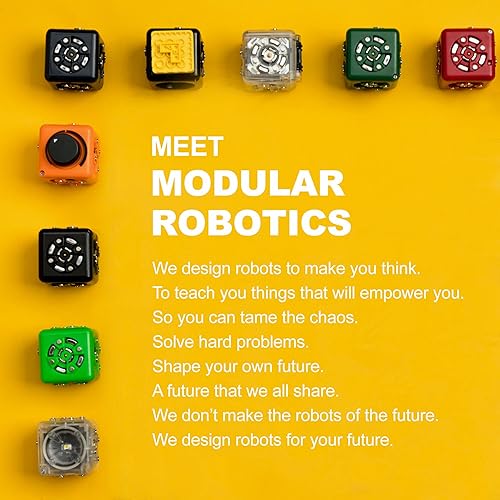 Miniatura 6 de Bloques de robot modulares de robótica con 11 cubos de robot, juego de curiosidad para kit de robótica en el hogar, kits STEM para niños, kit de
