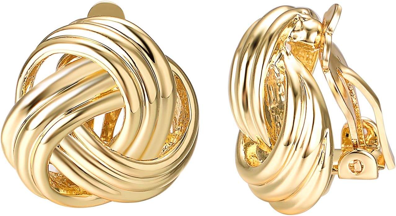clip on gold earrings for women