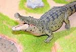 Gemini&Genius Large 15" Length Giant Crocodile Toy, Realistic Alligator Action Figure Toy, Wildlife Alligator with Moveable Jaw Toy Gift, Display and Collectible Toy for Kids or Animal Collector