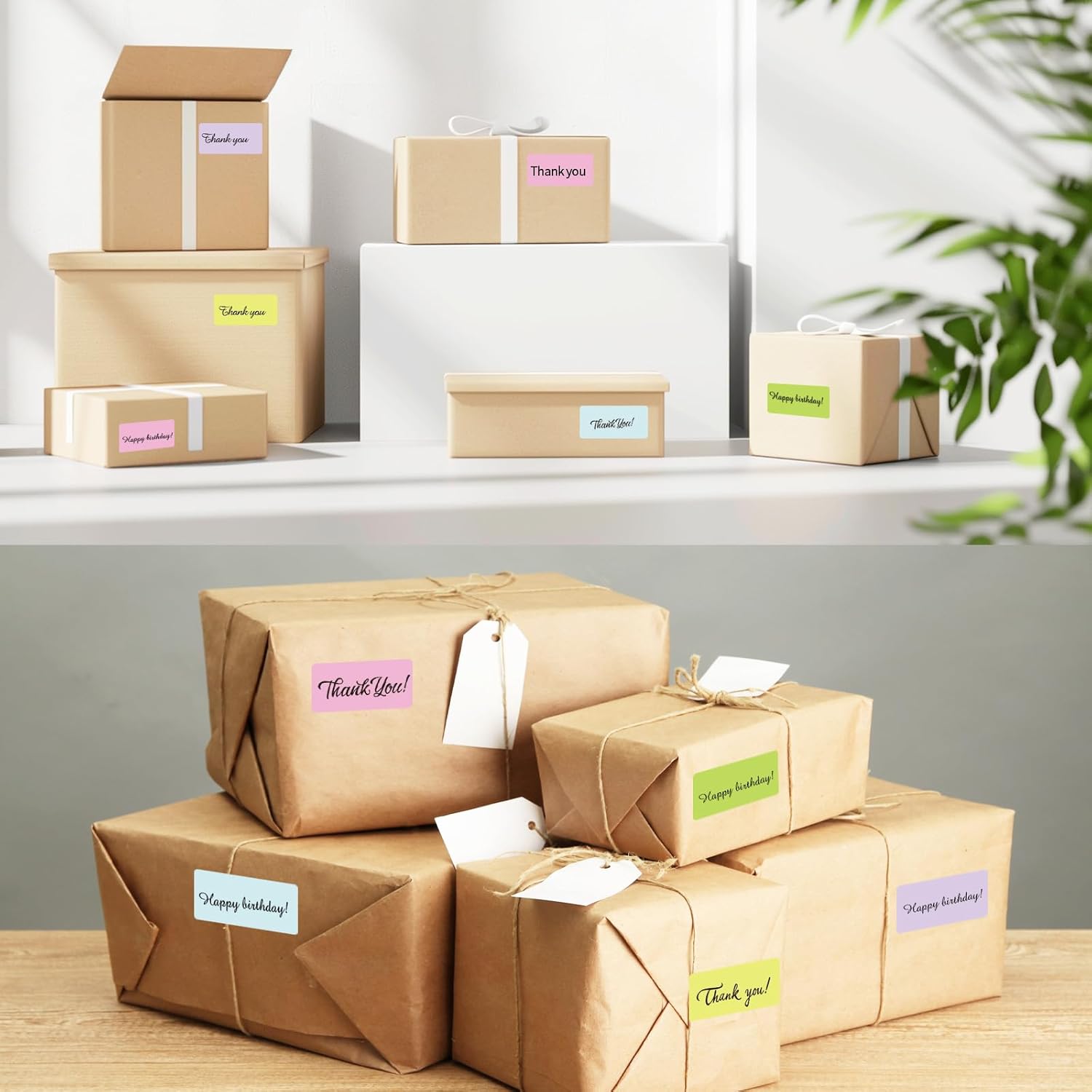 2"x1" Thermal Labels Stickers, Self-Adhesive Barcode Label Paper for Direct Thermal Printer and Business, Multi-Purpose Rectangle Address Shipping Mailing Stickers, Spring Colors- 1100 Sheets/Roll - Image 5