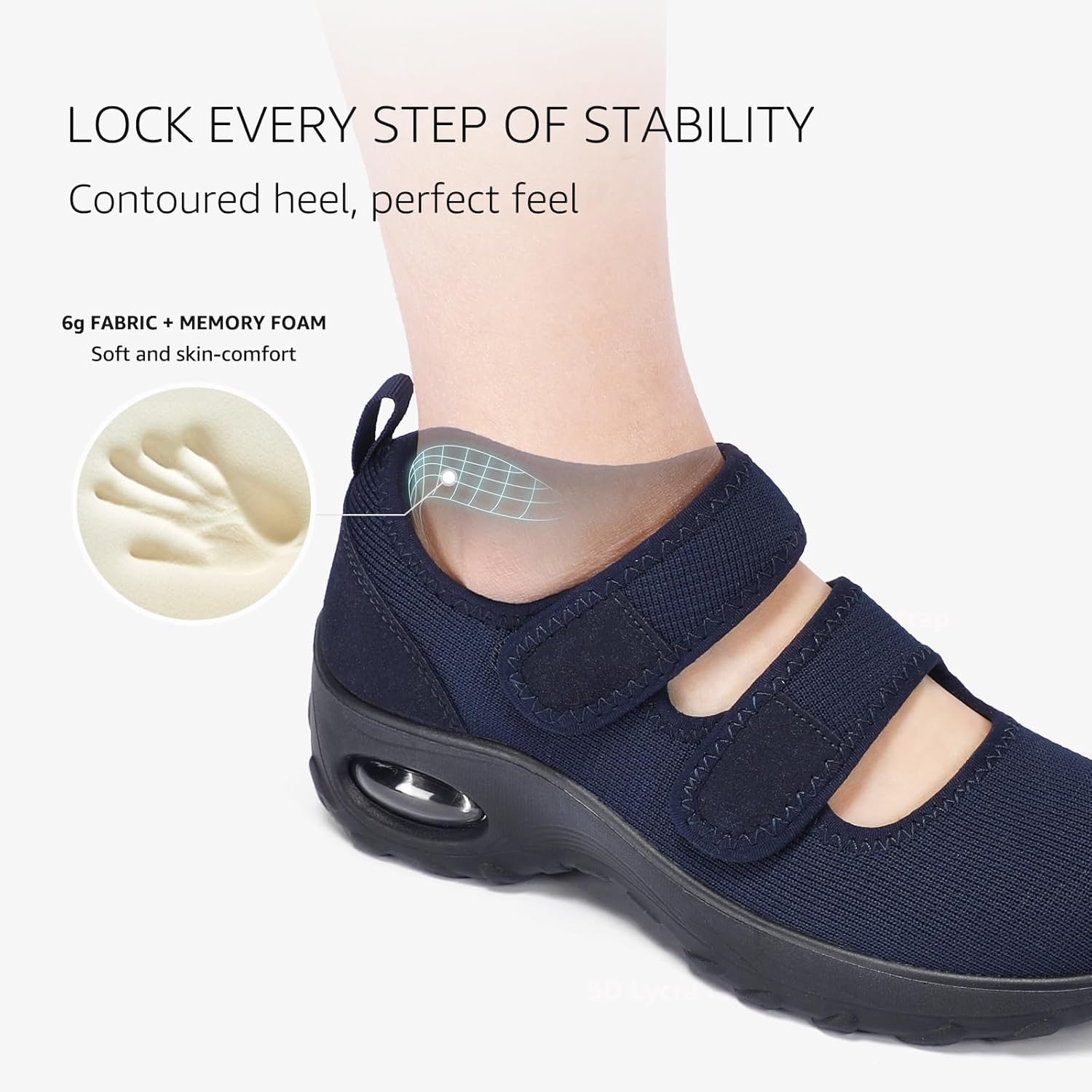 STQ Womens Walking Shoes Non Slip Orthopedic Shoes Adjustable Diabetic Shoes Comfort Mary Jane Shoe - Image 4