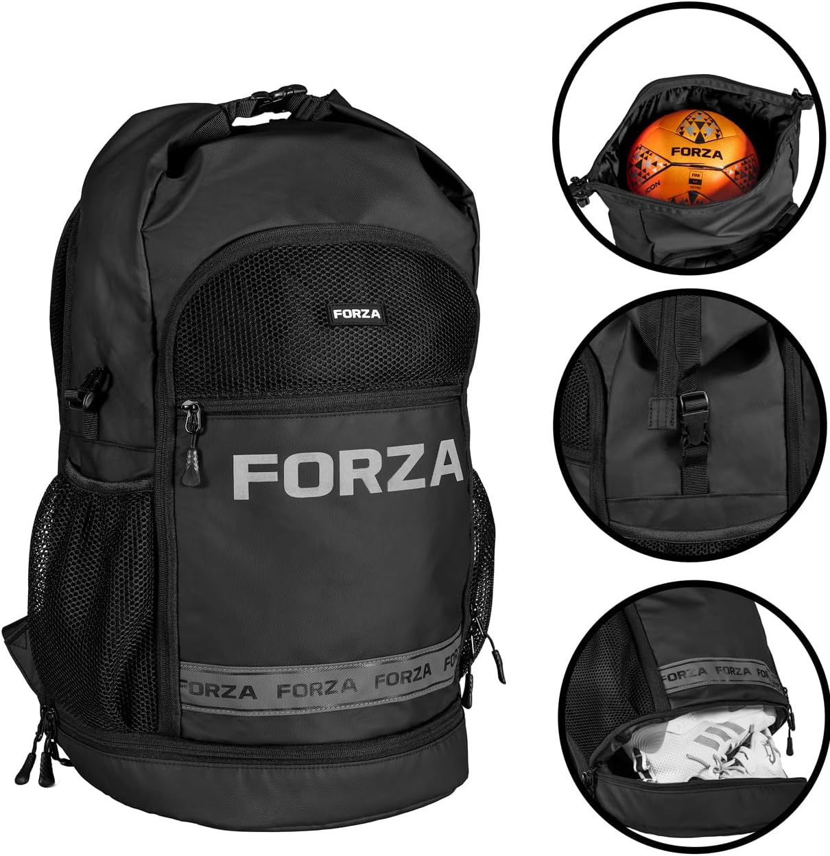 FORZA Premium Ball Backpack | Durable and Spacious Backpack with Multi-Pocket Design - Carry Any Sports Ball