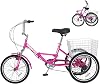 NAIZEA Folding Adult Tricycle - 7 Speed 20/24/26 Inch Folding Tricycle for Adult, 3 Wheel Bike, Foldable Trike with Large Basket/Low-Step Through for Men Women Senior