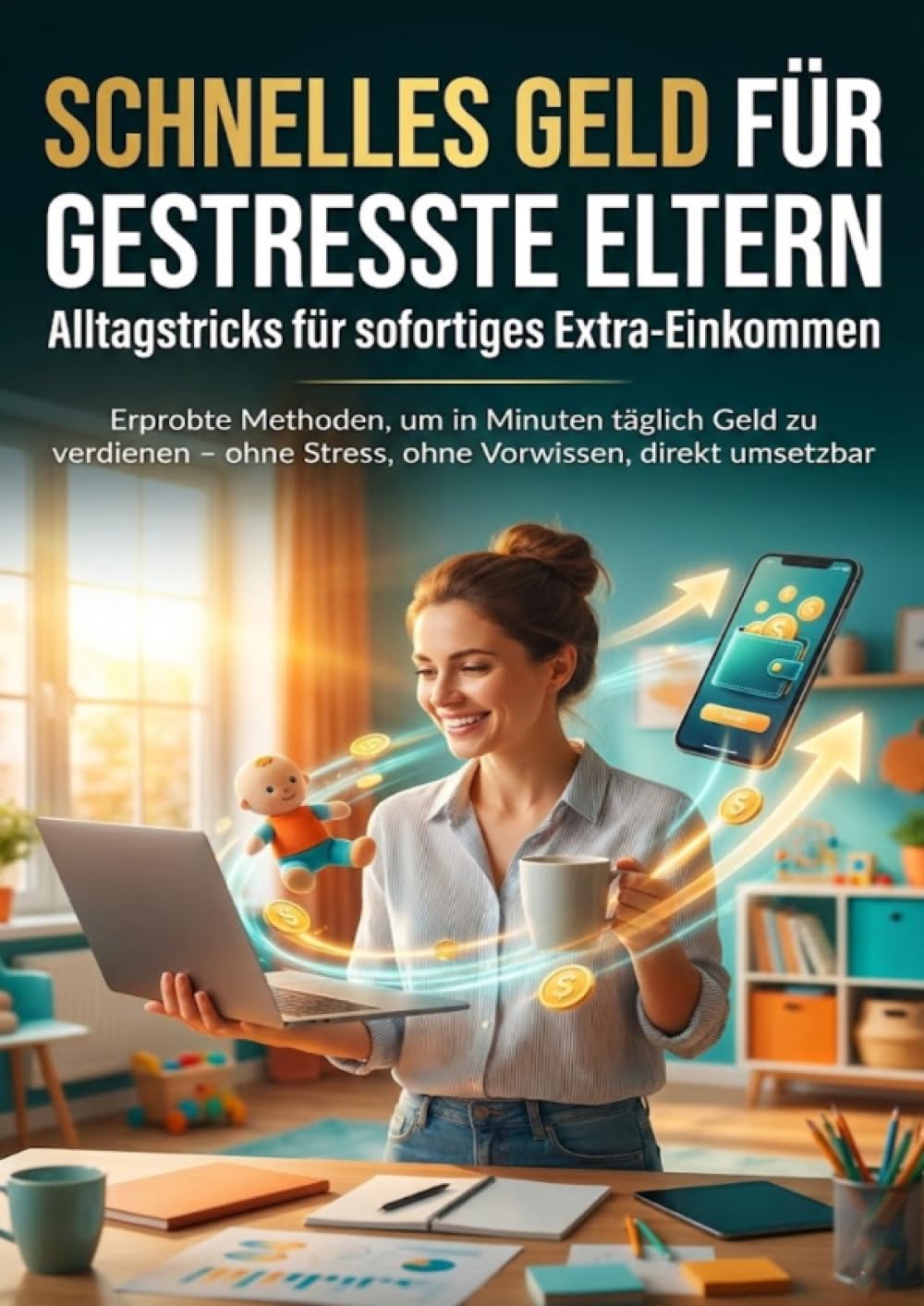 Schnelles Geld für gestresste Eltern: Alltagstricks für sofortiges Extra-Einkommen: Erprobte Methoden, um in Minuten täglich Geld zu verdienen – ohne Stress, ohne Vorwissen, direkt umsetzbar