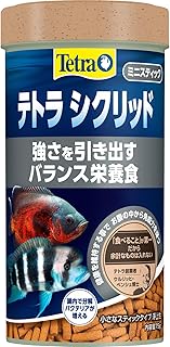 テトラ(Tetra) シクリッド ミニスティック 75G 熱帯魚の餌 善玉菌の増殖を助けて 糞を分解 ニオイも汚れも抑えるフード 天然原料のみ使用の安心フード 着色料 保存料 不使用 水をキレイに保つ 食いつき特化 おかわり給餌