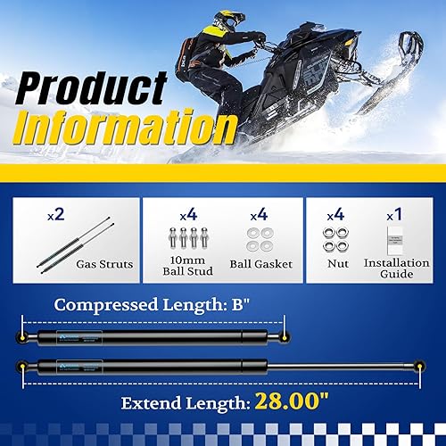 Miniatura 123 de ARANA C16-04154 - Puntales de gas de 15 pulgadas y 24 libras, para cubierta Snugtop, cubierta de cámper, piezas de repuesto para tapa de camión, 2