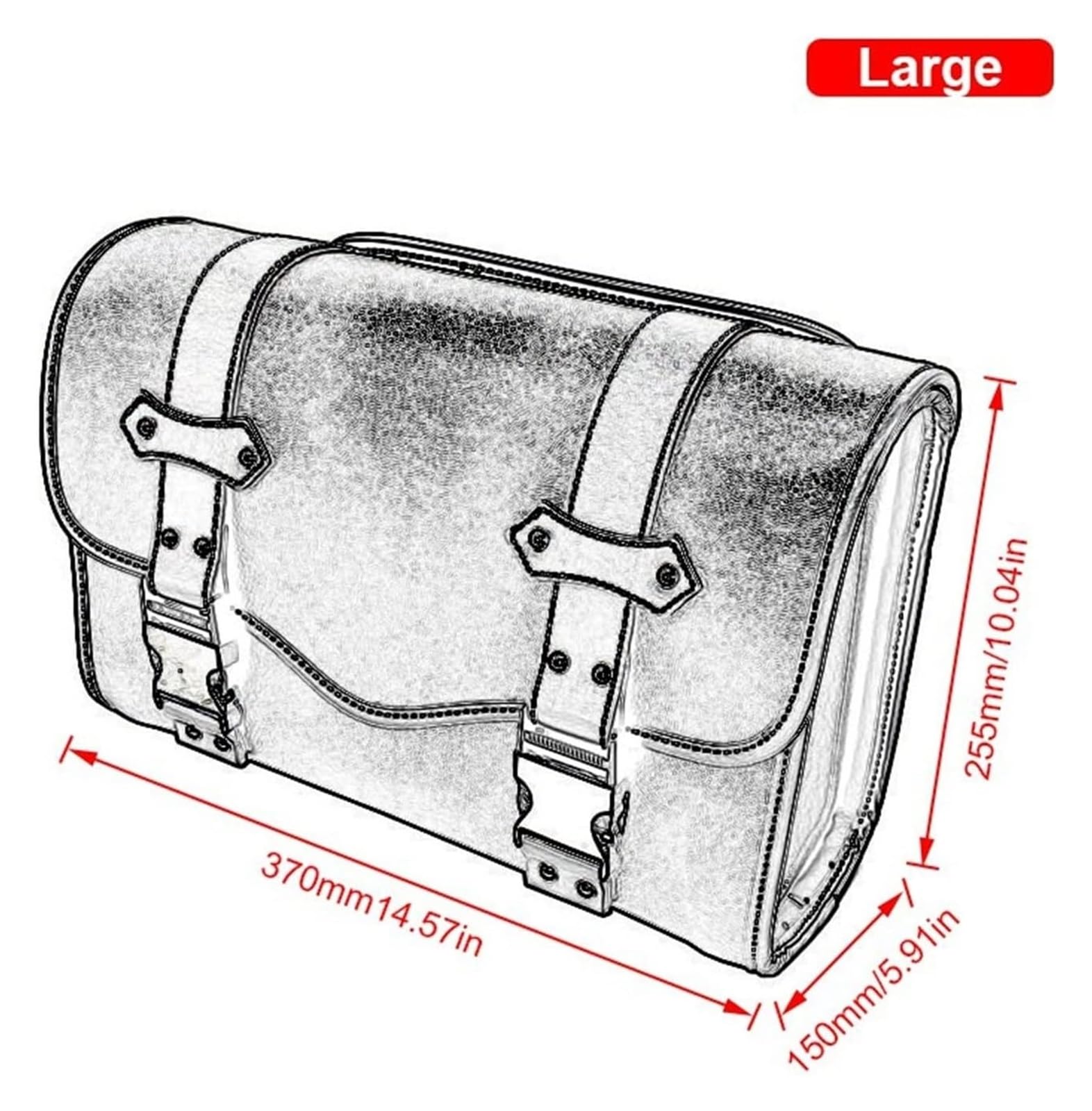 Sacoches Latérales Moto En Cuir Fait Main, Pochettes Latérales Extensibles Avec Protections - Inde
