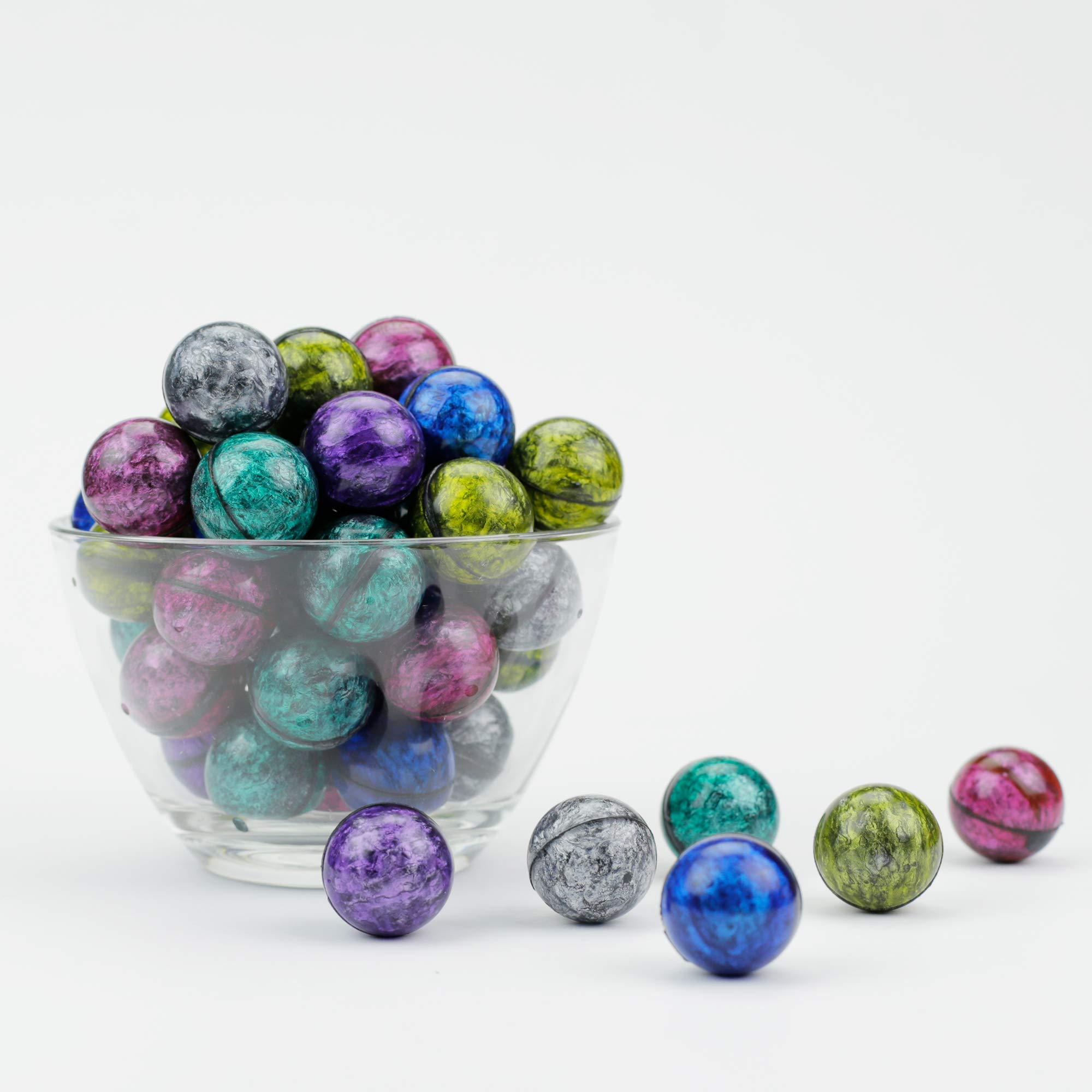 Entervending Bouncy Balls Rubber Balls for Kids Bowling Bounce Balls 25 Pcs Large Bouncy