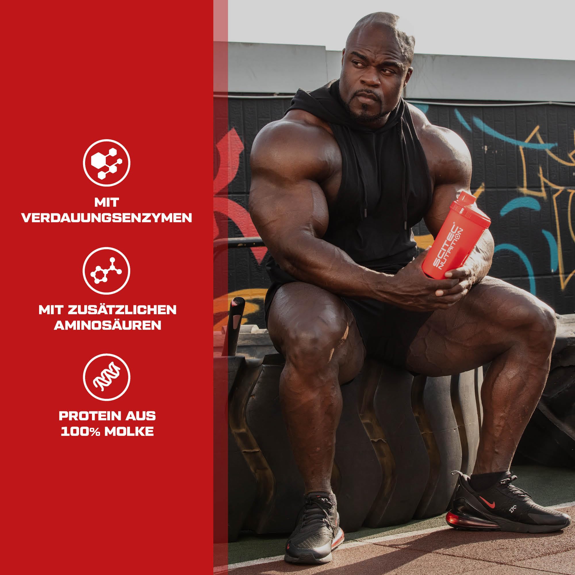 Scitec Nutrition 100% Whey Protein Professional - Molkenprotein-Komplex | Aus Konzentrat und Isolat - mit Verdauungsenzymen und zusätzlichen Aminosäuren - 2.35 kg, Schokolade