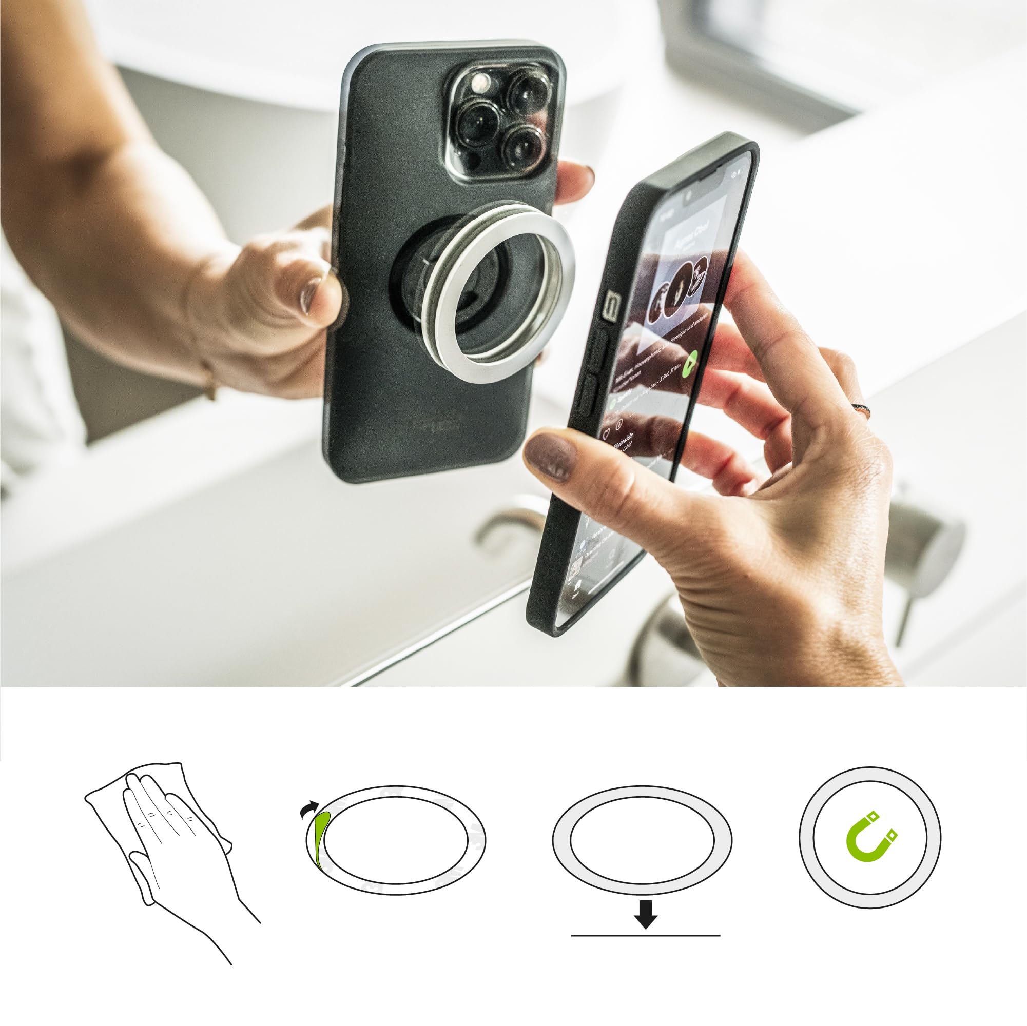SP CONNECT Moto Bundle II AVM Xtreme | SPC+ | uchwyt kompatybilny z iPhone 17 | uchwyt na telefon komórkowy do motocykla | uchwyt na telefon komórkowy | akcesoria tłumiące wibracje do skuterów