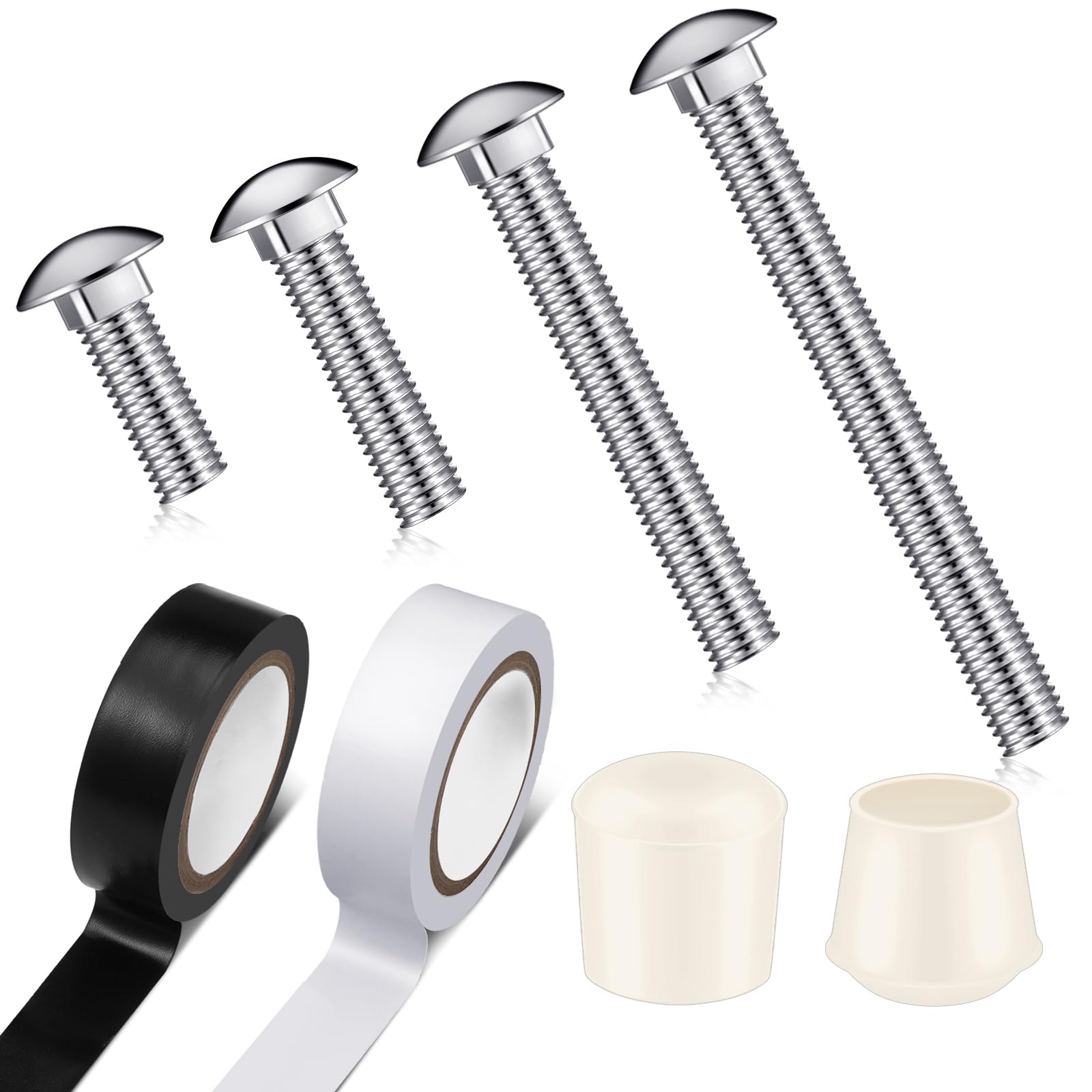 Kit d'ancrages de poids pour mât de drapeau blanc avec capuchons et bandes