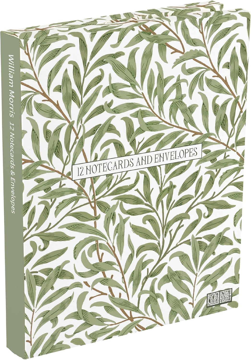 Notecard Wallet – Set of 12 Blank Notecards with Envelopes (126 x 176mm) – Greeting Cards in Wallet for Thank You Notes & Messages (William Morris Willow & Rose A)