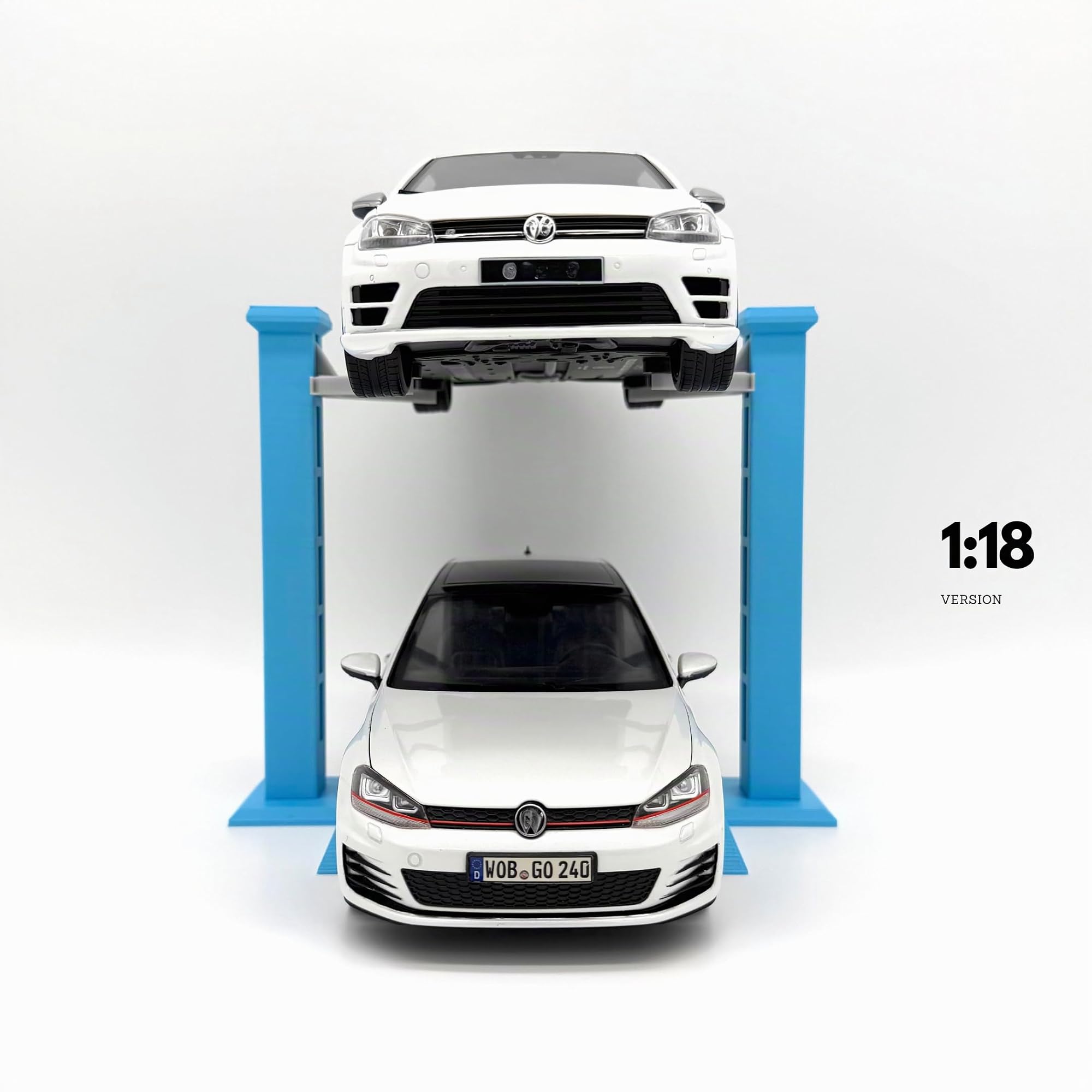 Pont élévateur pour véhicule 1:18 comme kit de construction de voiture modélisme diorama modèle vitrine pour scènes de voiture personnalisées, collections d'affichage et cadeau pour les amateurs