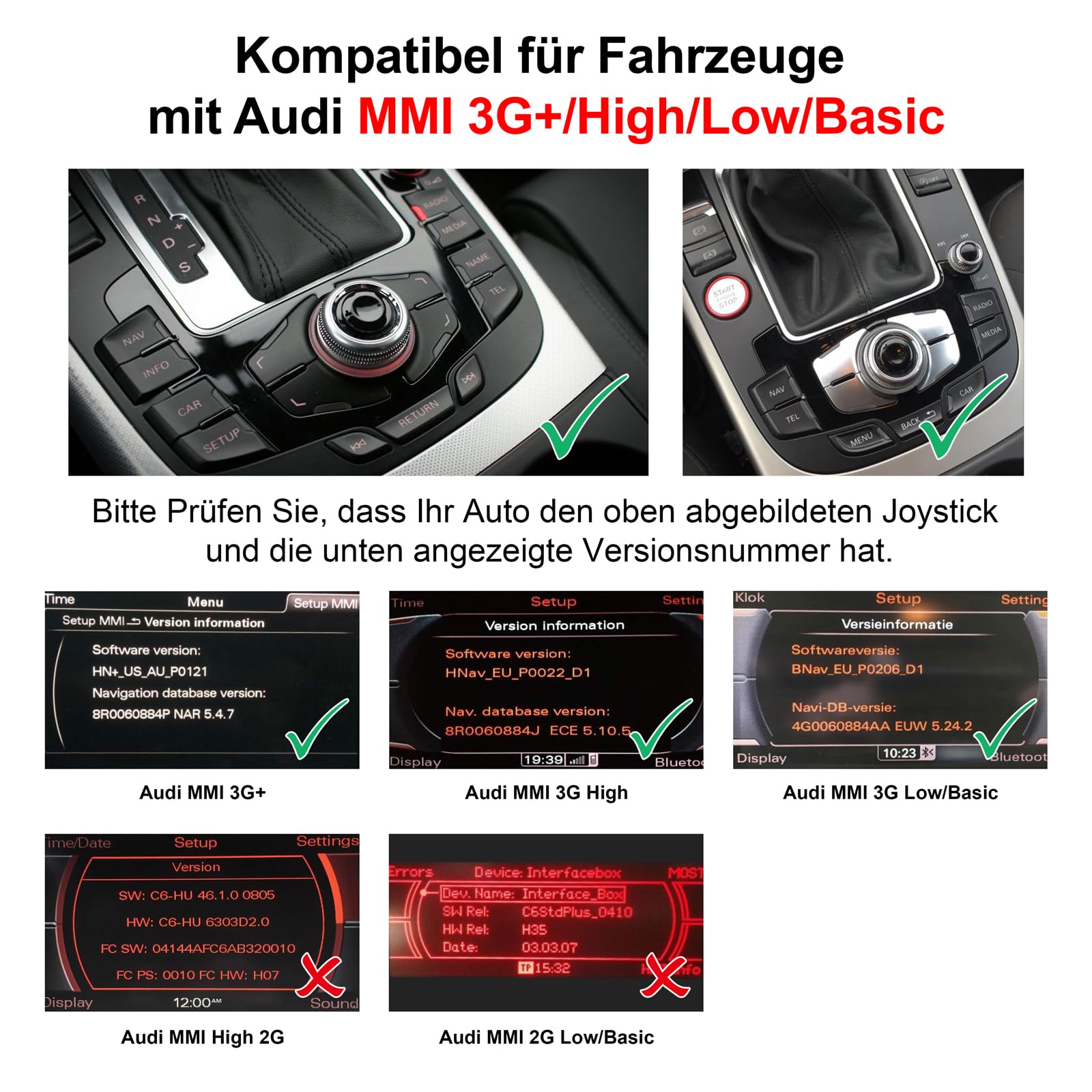 Radio Auto Android Audi D9-DMI3G 7 Pollici/MMI Wireless - Dettaglio