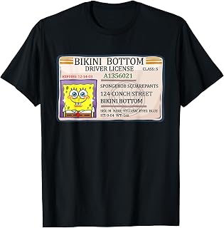 Mademark x SpongeBob SquarePants - Bikini Bottom SpongeBob Driver License T-Shirt
