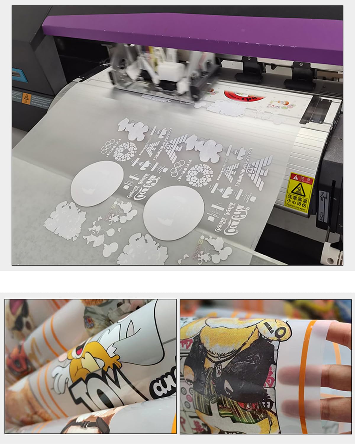 Rolka folii transferowej DTF 30 cm (szer.) x 100 m (dł. x dł.), dwustronna matowa, peeling na zimno i na gorąco, papier transferowy PET do drukarki, bezpośredni nadruk na ciemnych i jasnych koszulkach