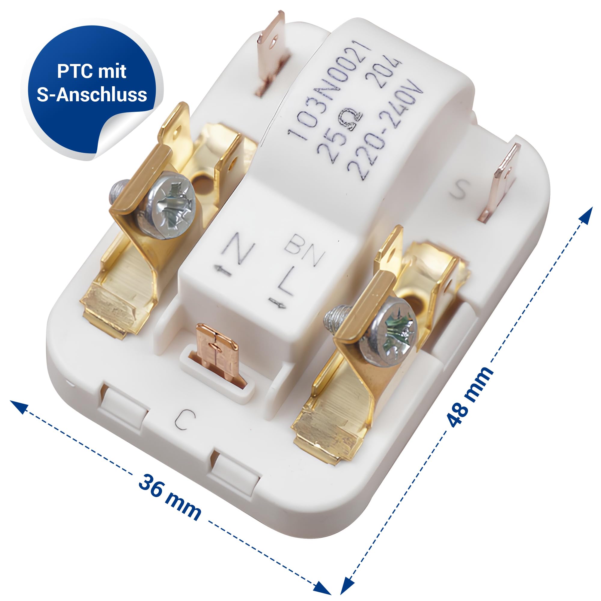 Anlassvorrichtung 103N0021 6,3mm AMP Für Kühlgerät - ABEA Hausgeräte