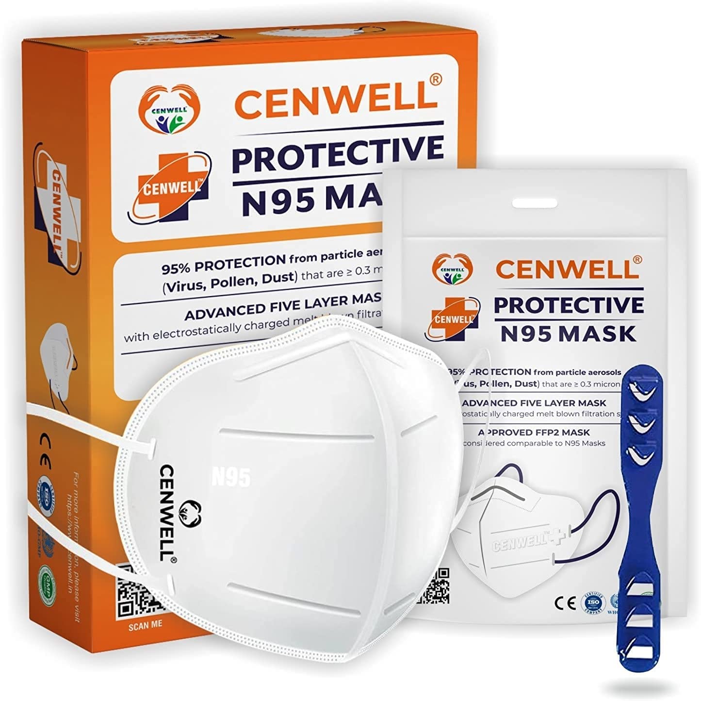Cenwell 10 Pcs ISI Mark/BIS Certified 5 Layer Reusable Face Mask FFP2 (with Head Mask Extender) for Men & Women. (B09QJ3Z2HJ) Amazon Price History, Amazon Price Tracker