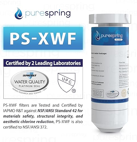 Miniatura 3 de GE XWF (no XWFE) Filtro de agua para refrigerador, repuesto certificado NSF-42 para filtros GE XWF (paquete de 3)