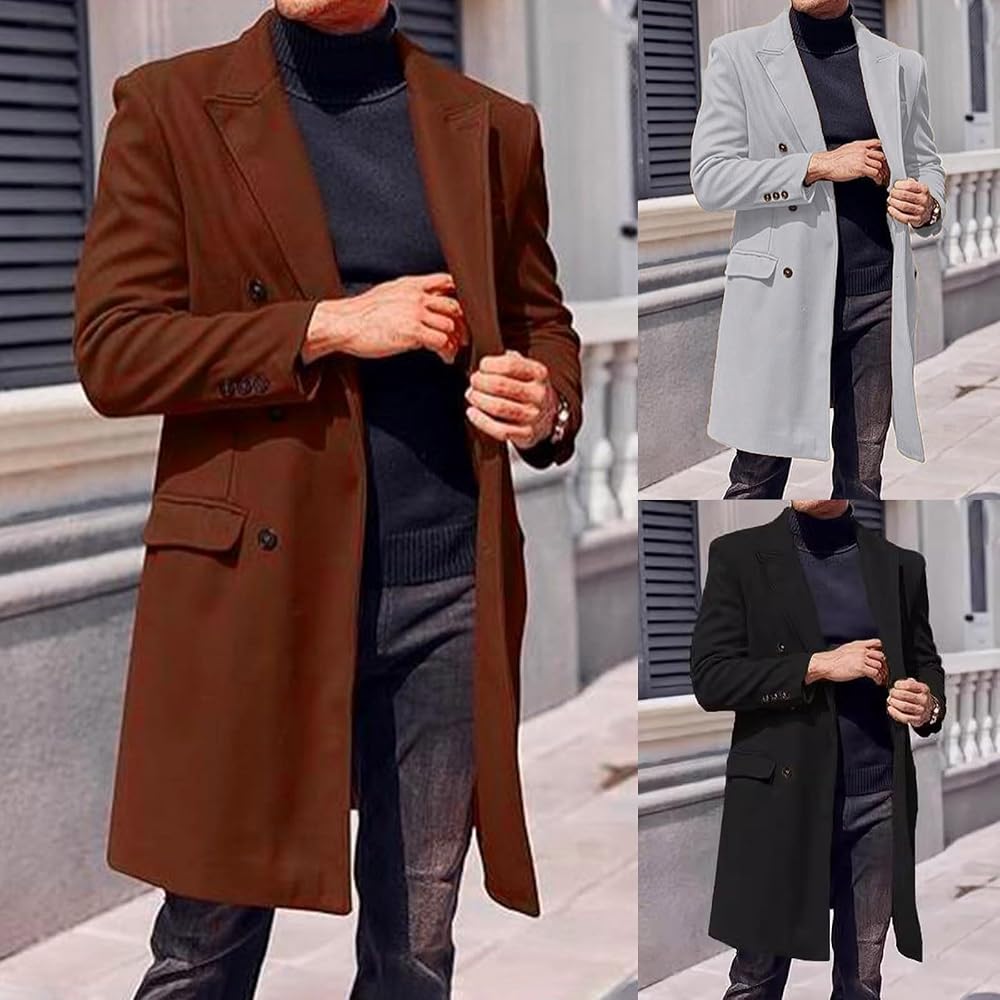 RUMAOZIA Men's Winter Coat Long Medium Length Jacket Oversized