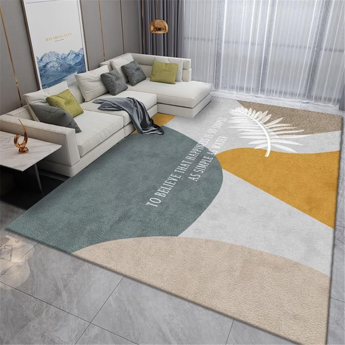 Tapis de bureau et chambre confortable 80X120CM tissé à plat