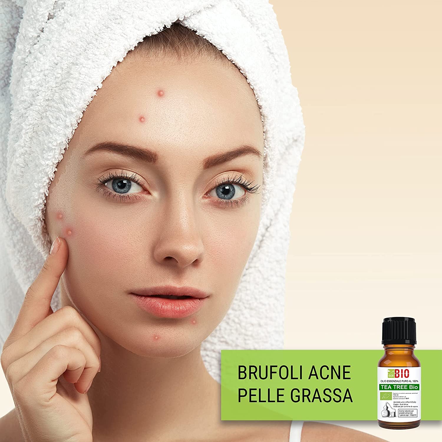 Tea tree Bio Olio essenziale 100% Puro Albero del te' 50 ml - Uso interno Terapeutico Alimentare Diffusori ambiente Aromaterapia Cosmetica - Laborbio